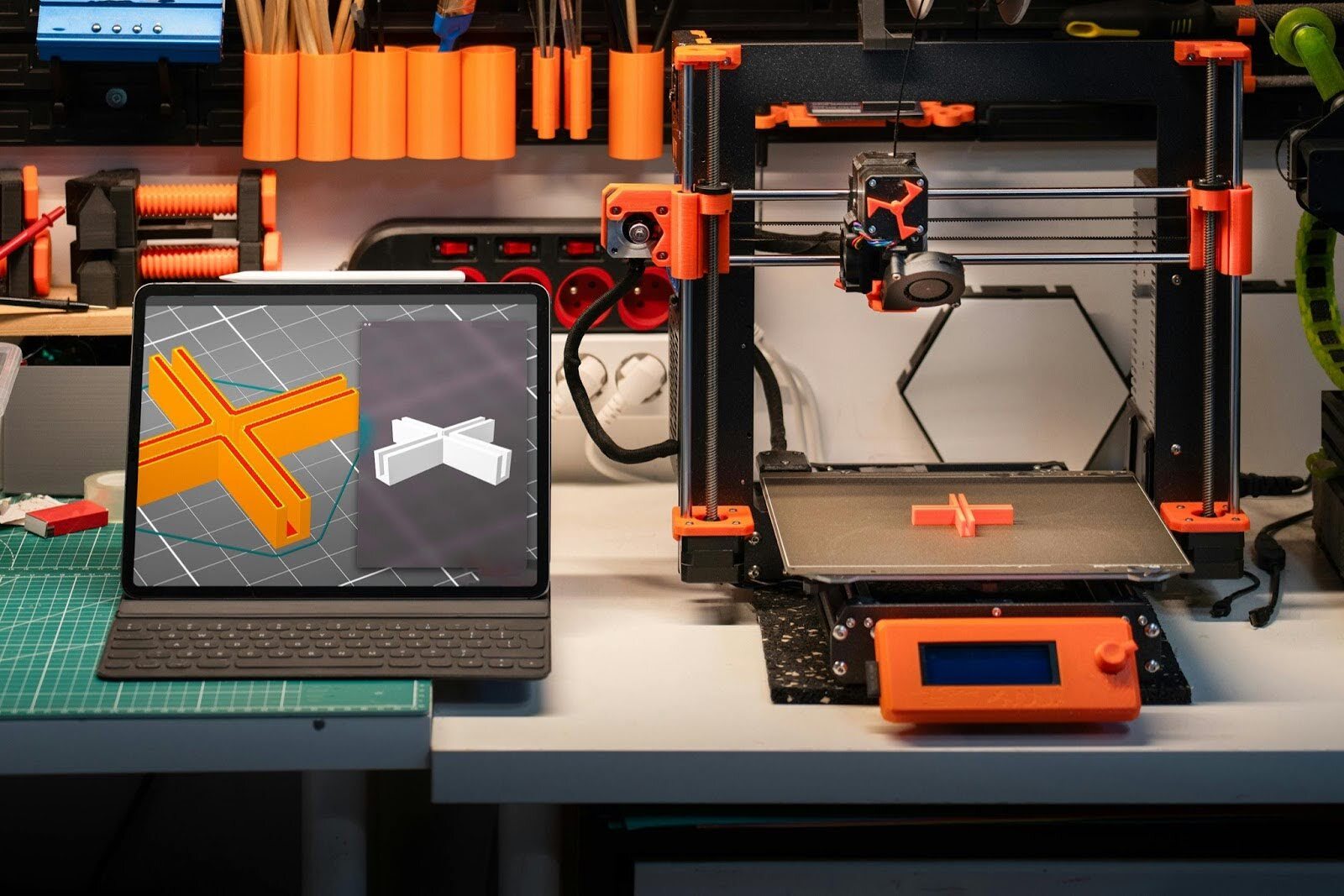 A professional 3D printer in use.